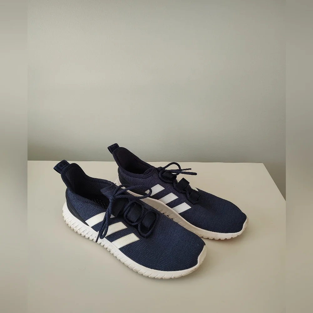 MEN'S ADIDAS KAPTIR  RUNNING SHOES Navy Blue And White Size 12